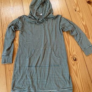 kate quinn Striped Knit Top in Teal, Brown & Cream